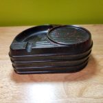 Rare VTG 4 Stackable Plastic/Bakelite? Tray Coaster Ashtrays