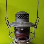 1925 Armspear Mfg. Co. Railroad Lantern New York-Red Globe